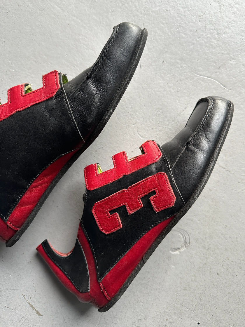 MARITHÉ + FRANÇOIS GIRBAUD - early 2000s SQUARE TOE SLIP ON TRAINERS