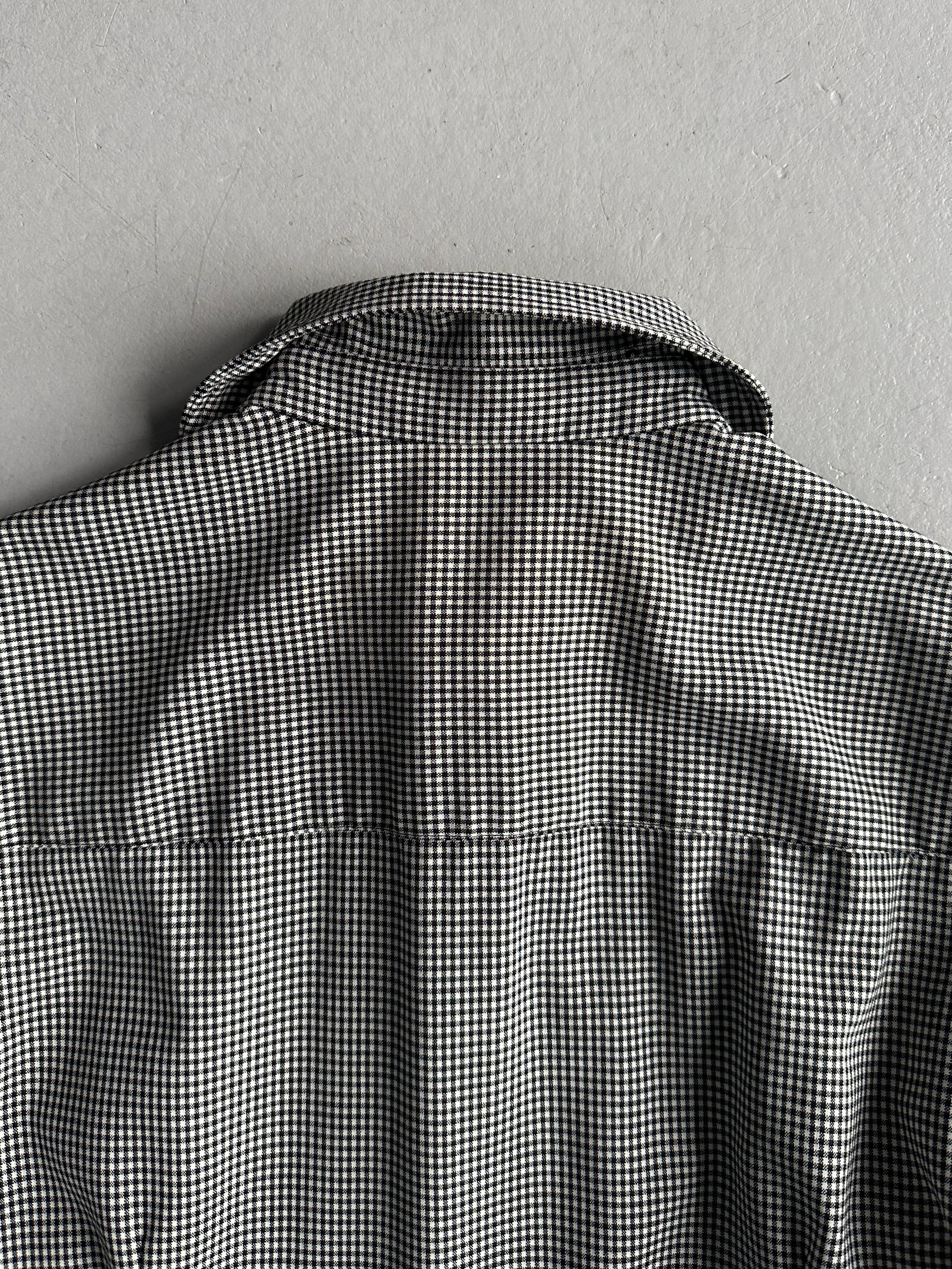 COMME DES GARÇONS - A/W 2018 BUTTONED FRONT GINGHAM CHECK COLLARED DRESS