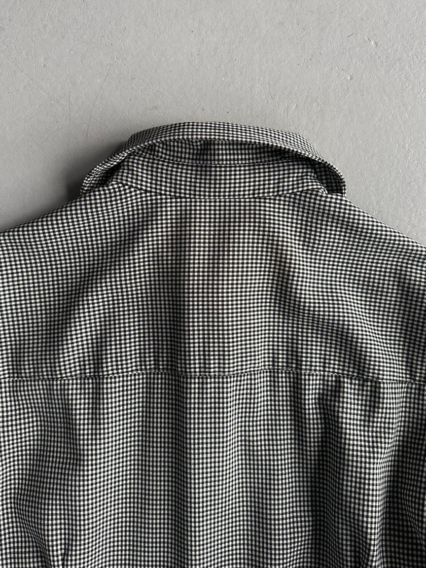 COMME DES GARÇONS - A/W 2018 BUTTONED FRONT GINGHAM CHECK COLLARED DRESS