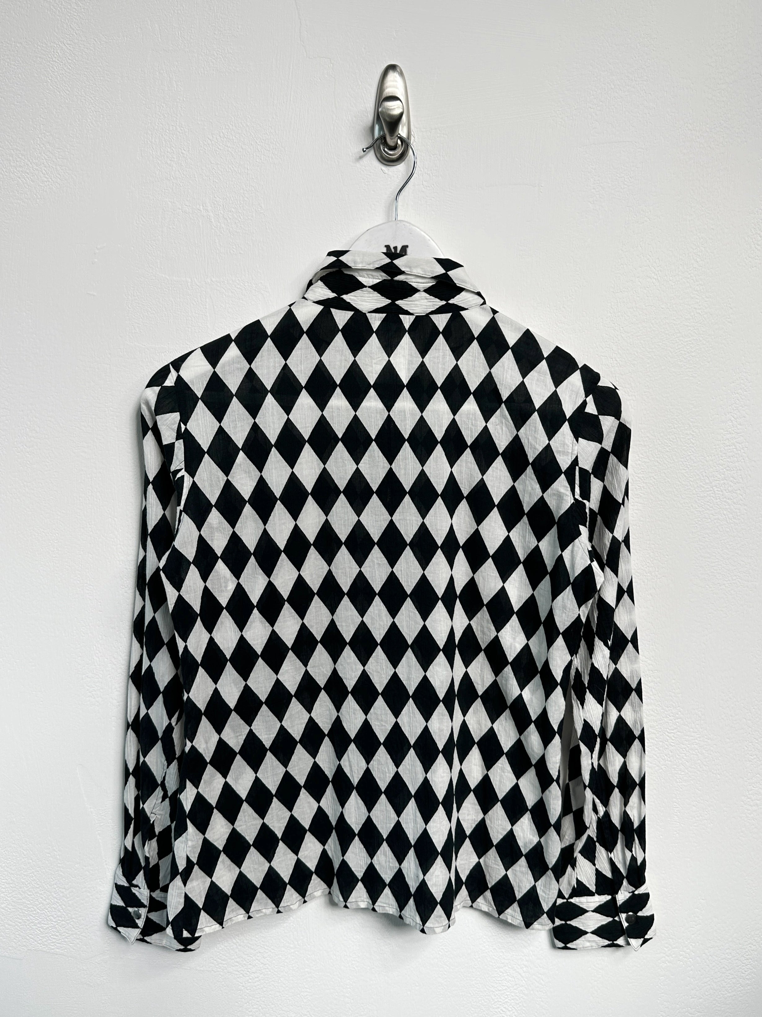 AGNÈS B. - 2000s CRINKLED ZIPPED SHIRT