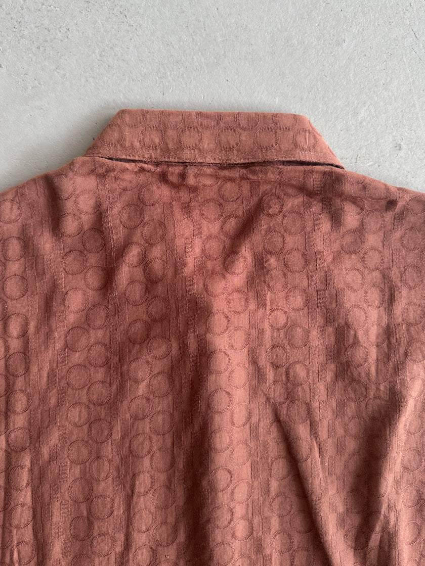 1980s JACQUARD PRINT HALF SLEEVE SHIRT
