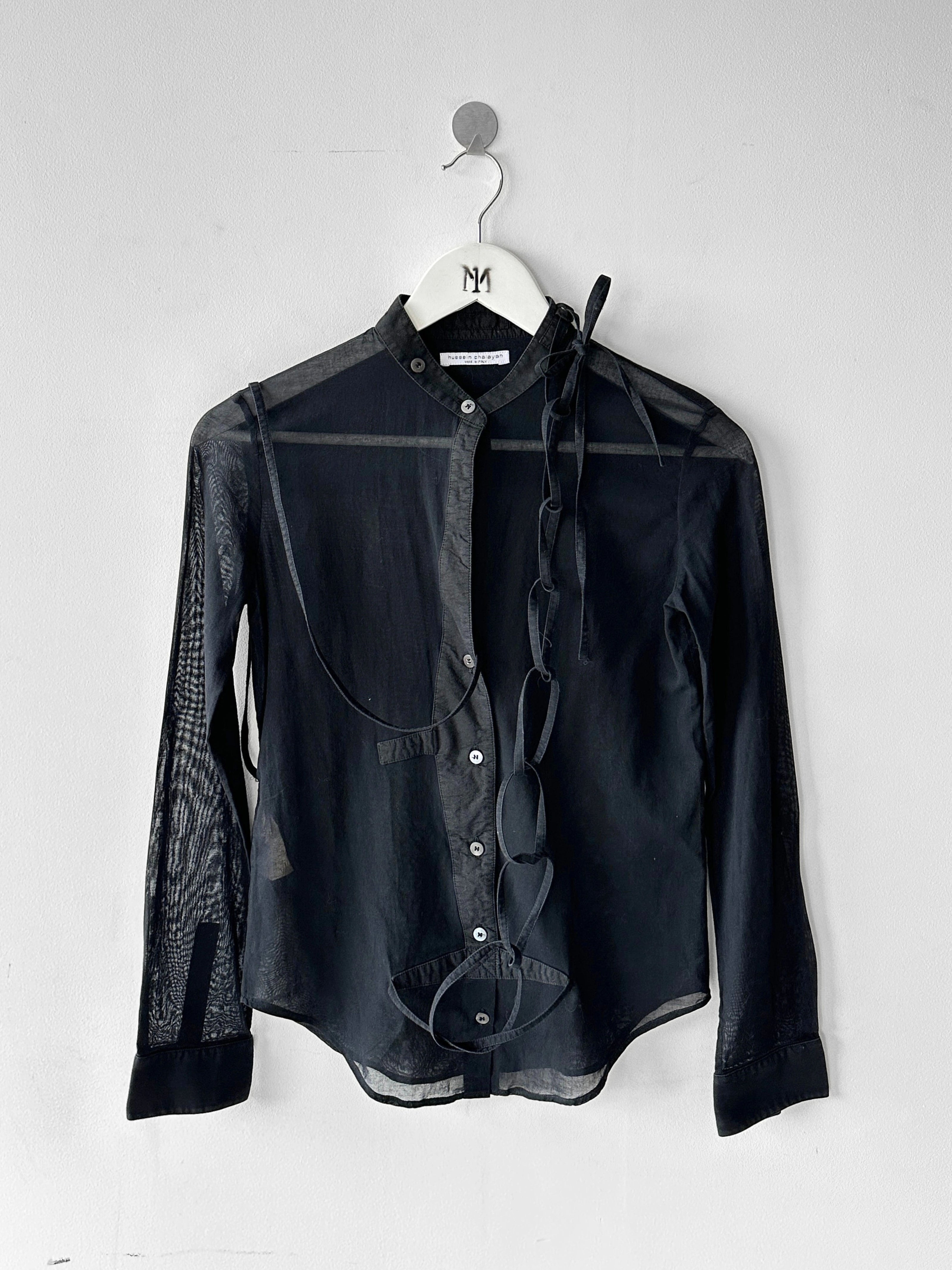 HUSSEIN CHALAYAN - S/S 2002 SEMI TRANSPARENT SHIRT
