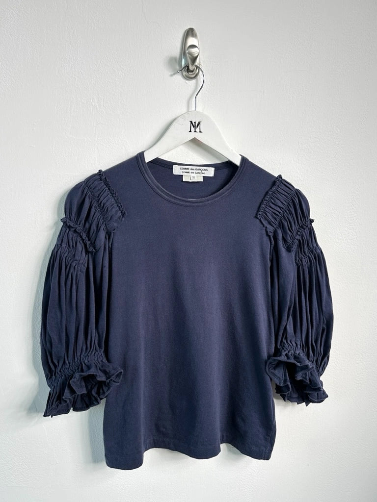 COMME DES GARÇONS - S/S 2008 RUCHED PUFF SLEEVE TOP