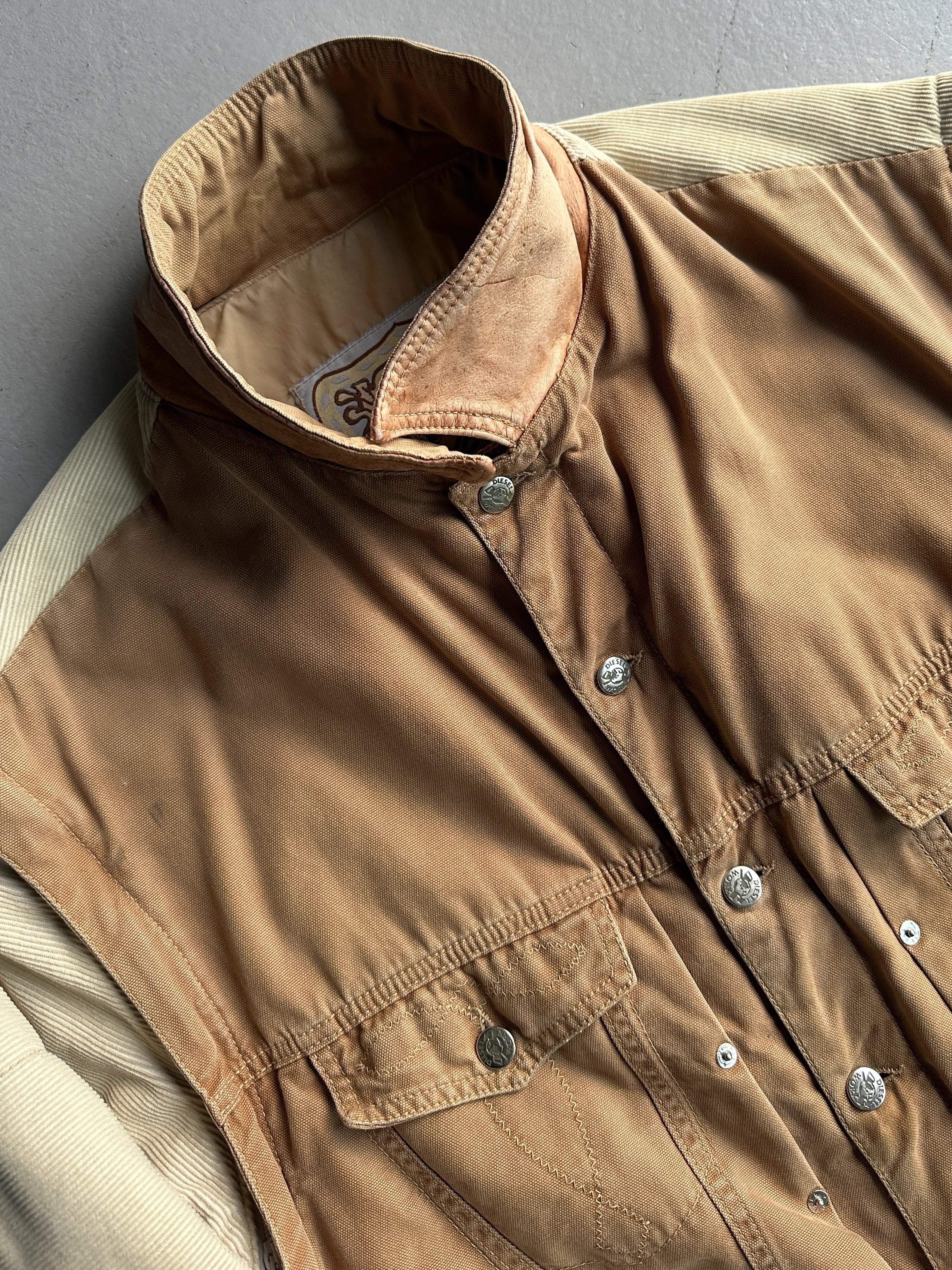 DIESEL - 1980s SAMPLE 2 IN 1 BOMBER JACKET GILET WITH REMOVABLE SLEEVE