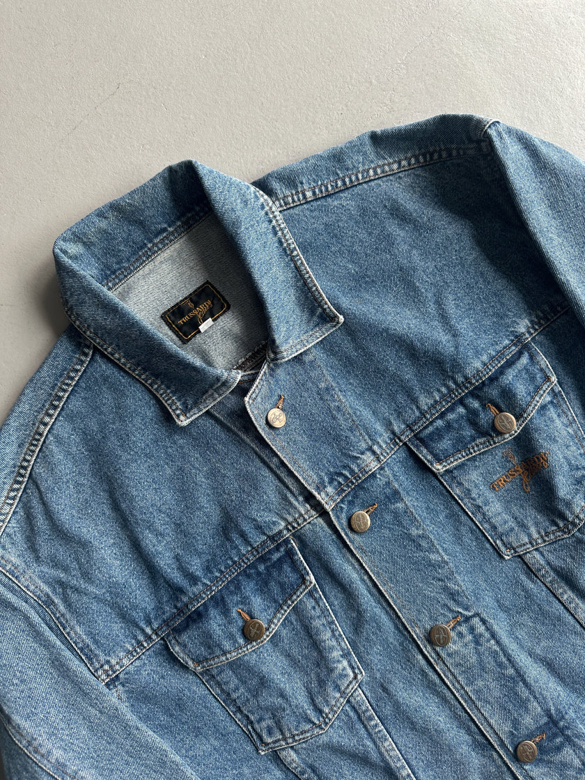 TRUSSARDI - 1990s MULTI POCKET DENIM JACKET