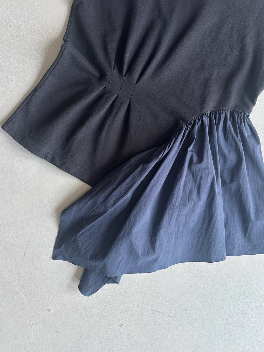 DRIES VAN NOTEN - 2000s T-SHIRT WITH DRAPING PANEL