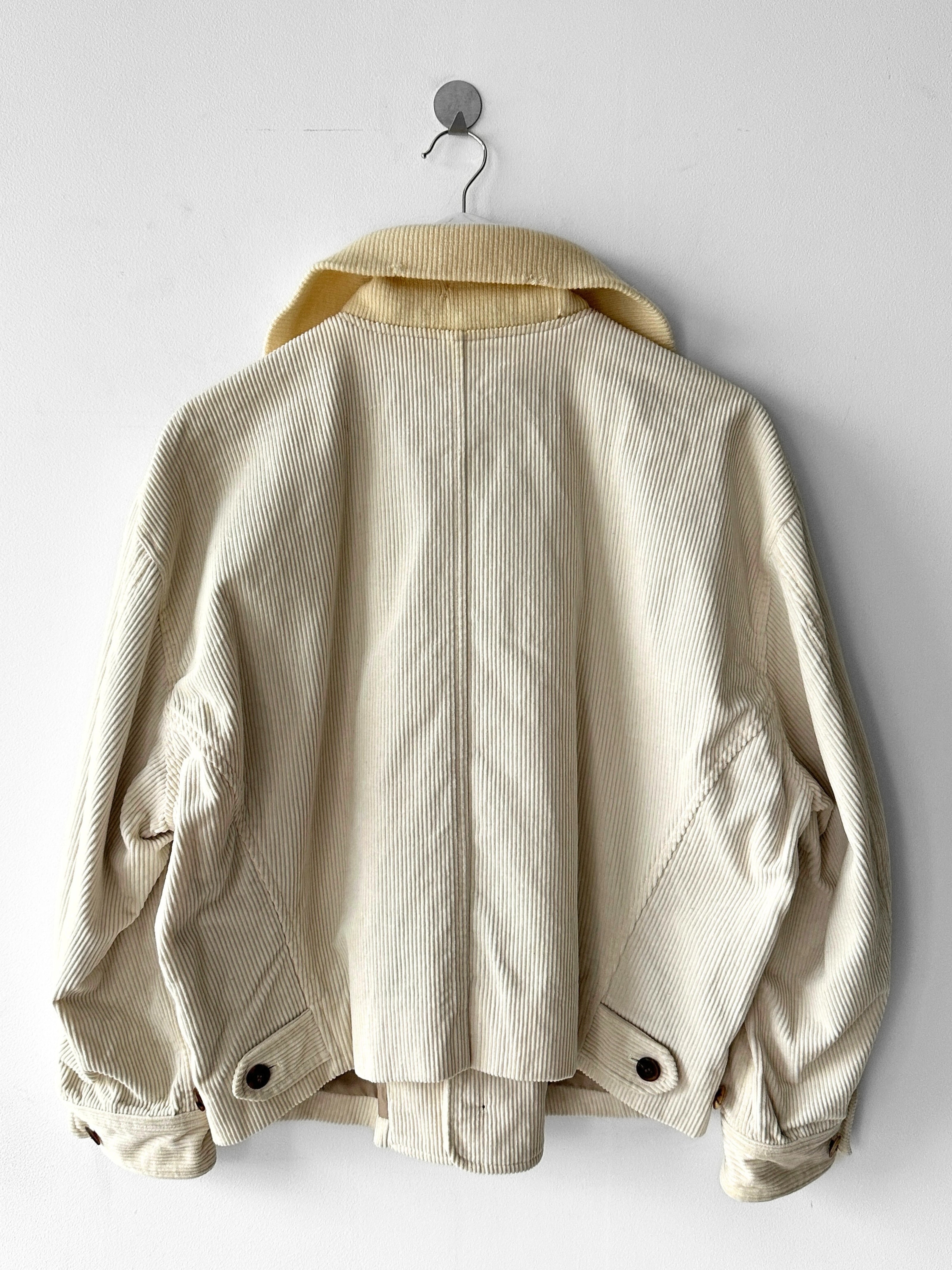 ISSEY MIYAKE - 1990s CROP FIT CORDUROY JACKET WITH SQUARE COLLAR