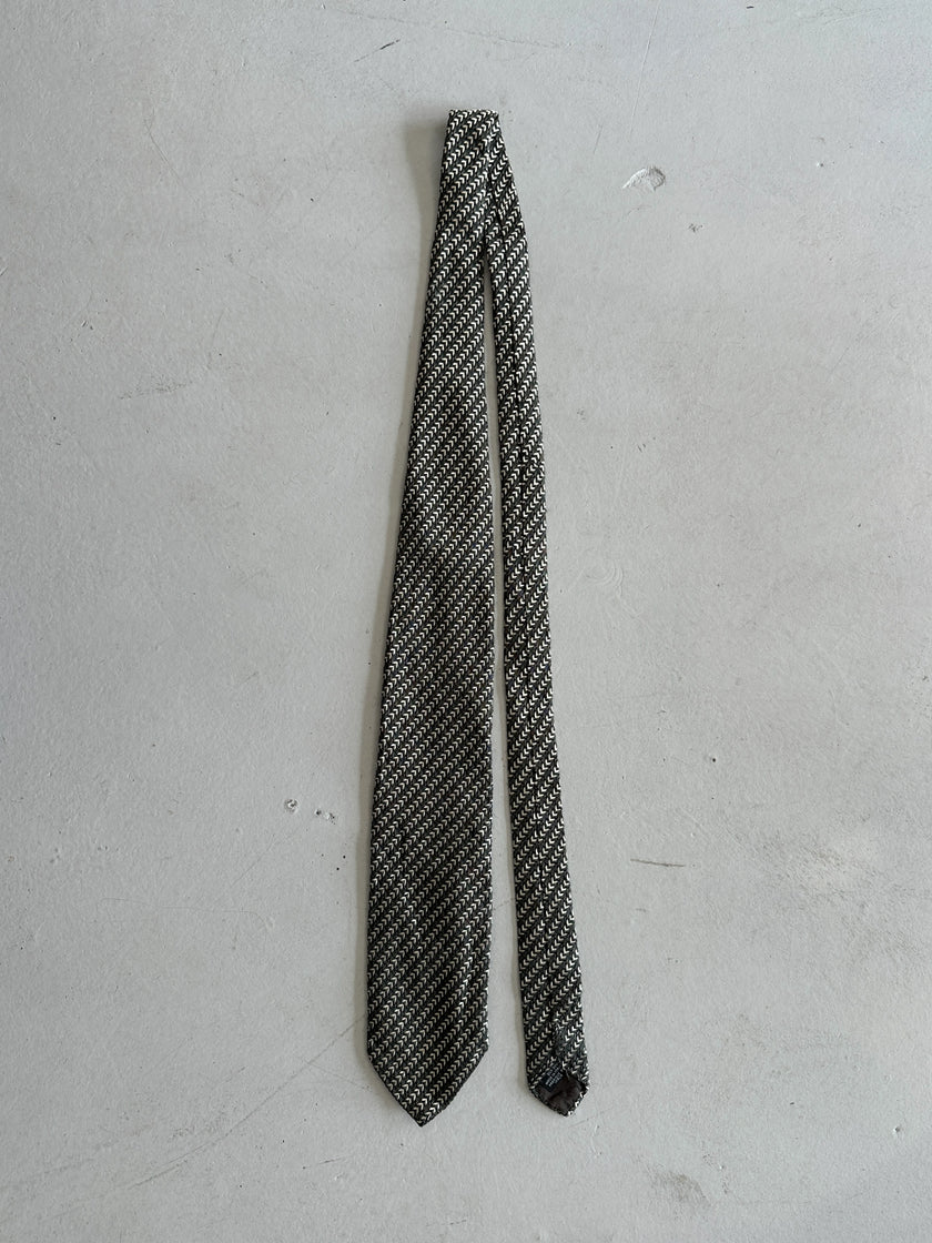 GIORGIO ARMANI - 1980s PATTERNED SILK TIE