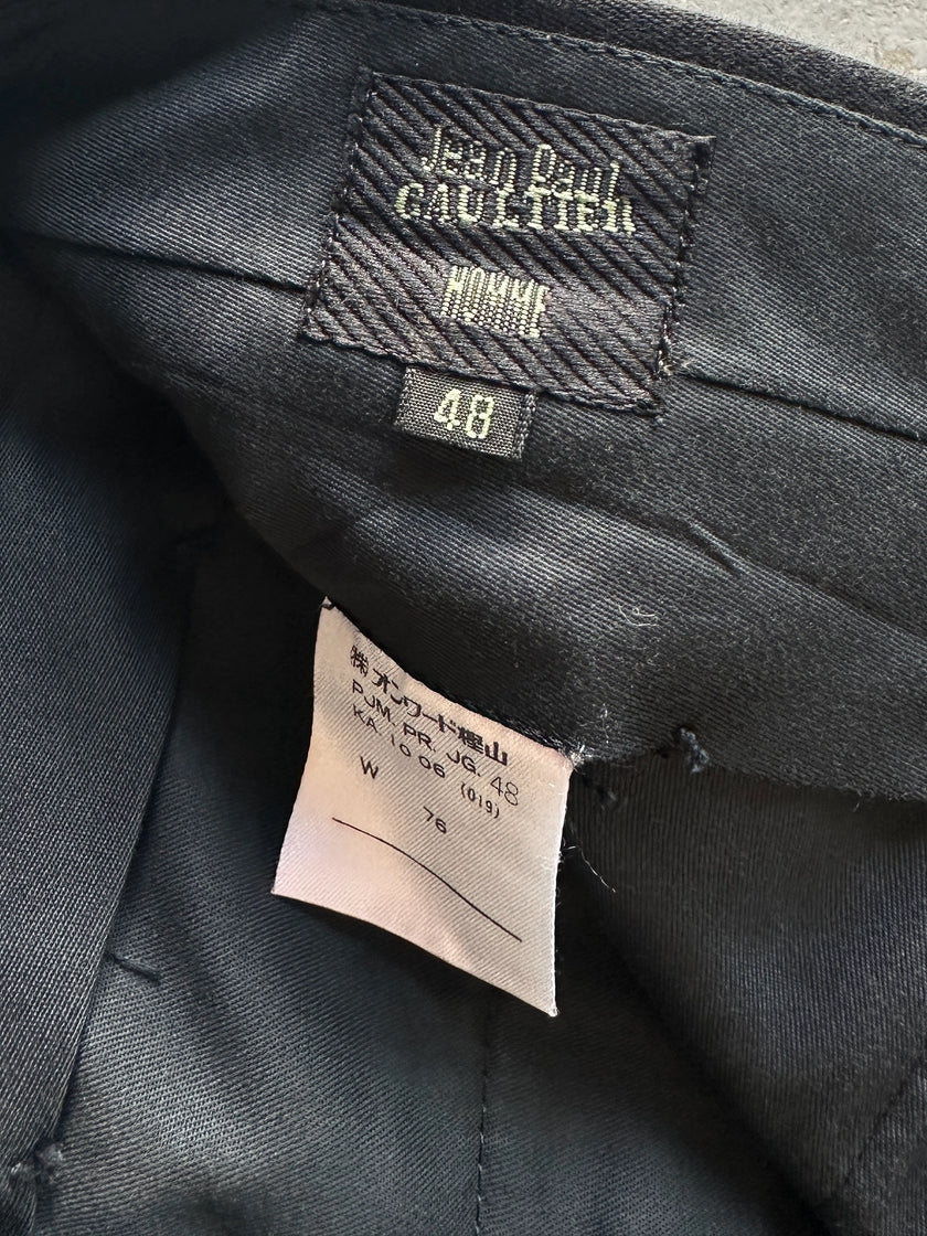 JEAN PAUL GAULTIER HOMME - 1990s HIGH WAIST TAILORED TROUSERS WITH FRONT PLEATS