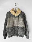 ICEBERG BY J.C. DE CASTELBAJAC - 1980s WOOL BOMBER JACKET WITH SHEARLING COLLAR