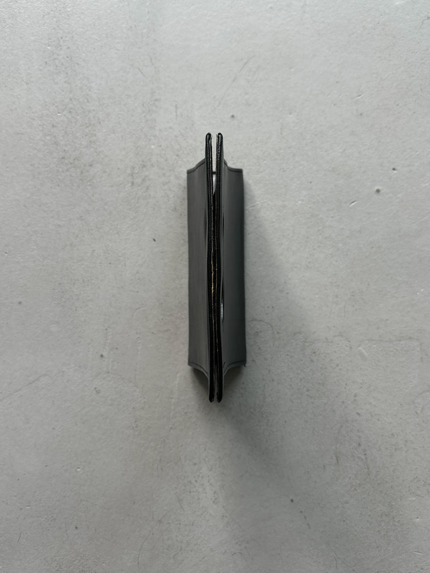 1990s CUT OUT HANDLE LEATHER BAG