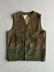 1980s CORDUROY CARGO ZIPPED VEST GILET