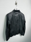 ISSEY MIYAKE - S/S 2006 FAUX LEATHER JACKET WITH SCULPTURAL NECK