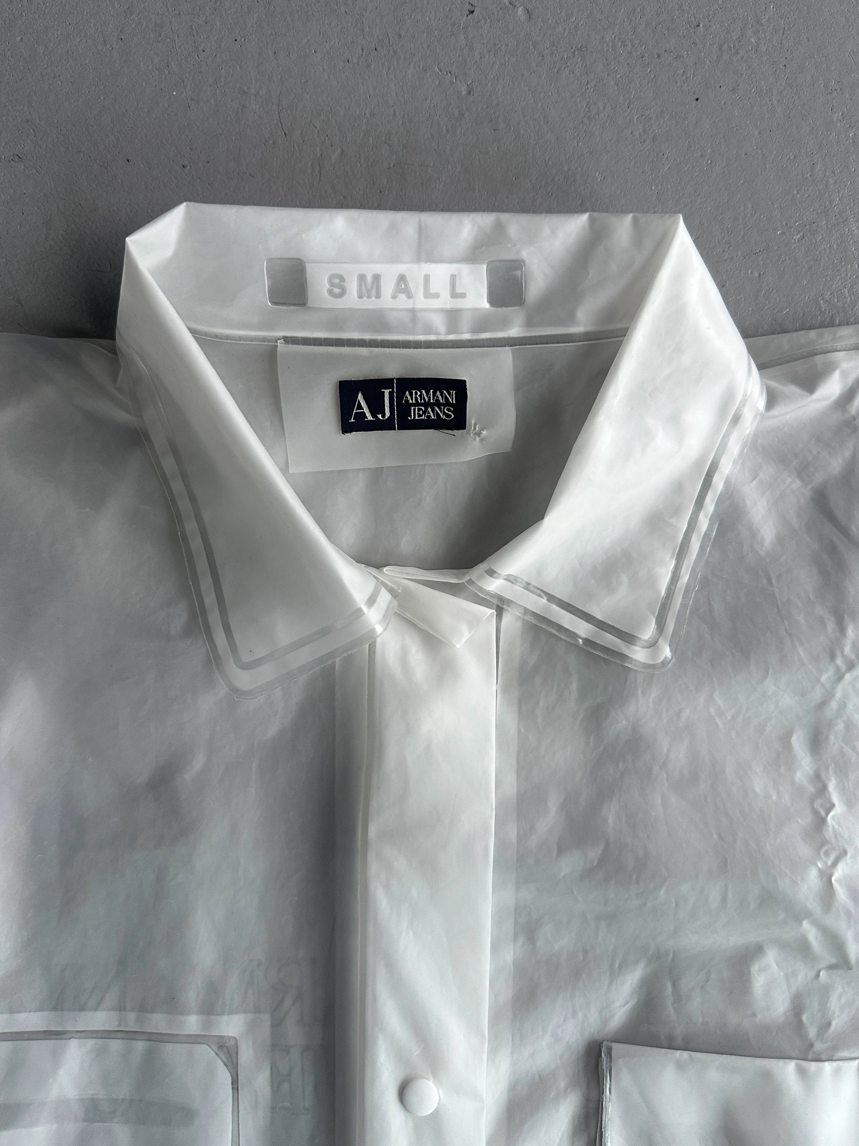 ARMANI JEANS - 2000s SAMPLE SEMI TRANSLUCENT SHACKET