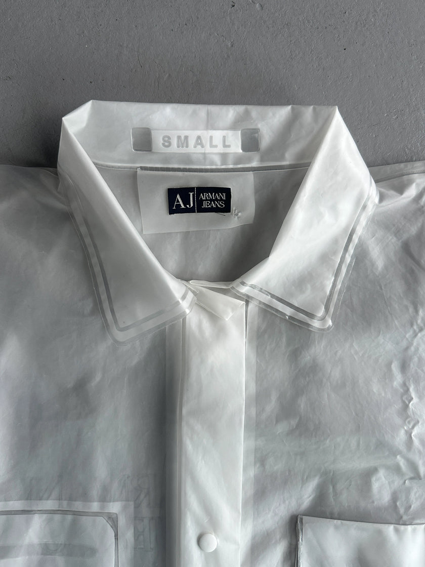 ARMANI JEANS - 2000s SAMPLE SEMI TRANSLUCENT SHACKET