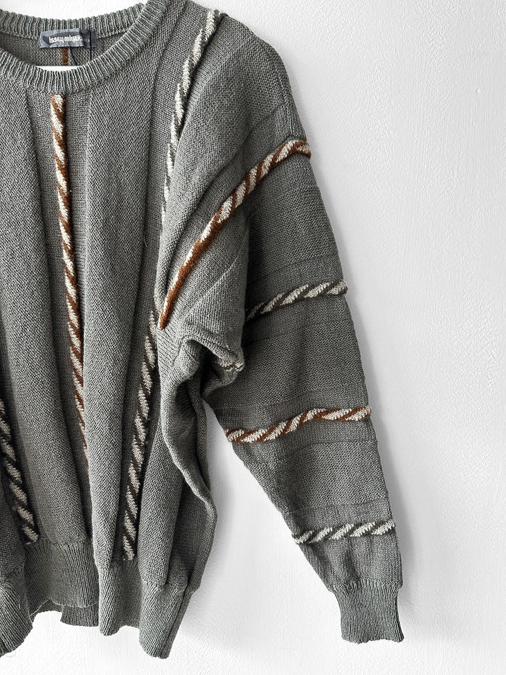ISSEY MIYAKE -  circa 1984 OVERSIZED JUMPER WITH 3D KNIT DETAILING