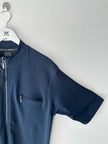 VERSACE - early 2000s ZIP UP SHORT SLEEVE TOP