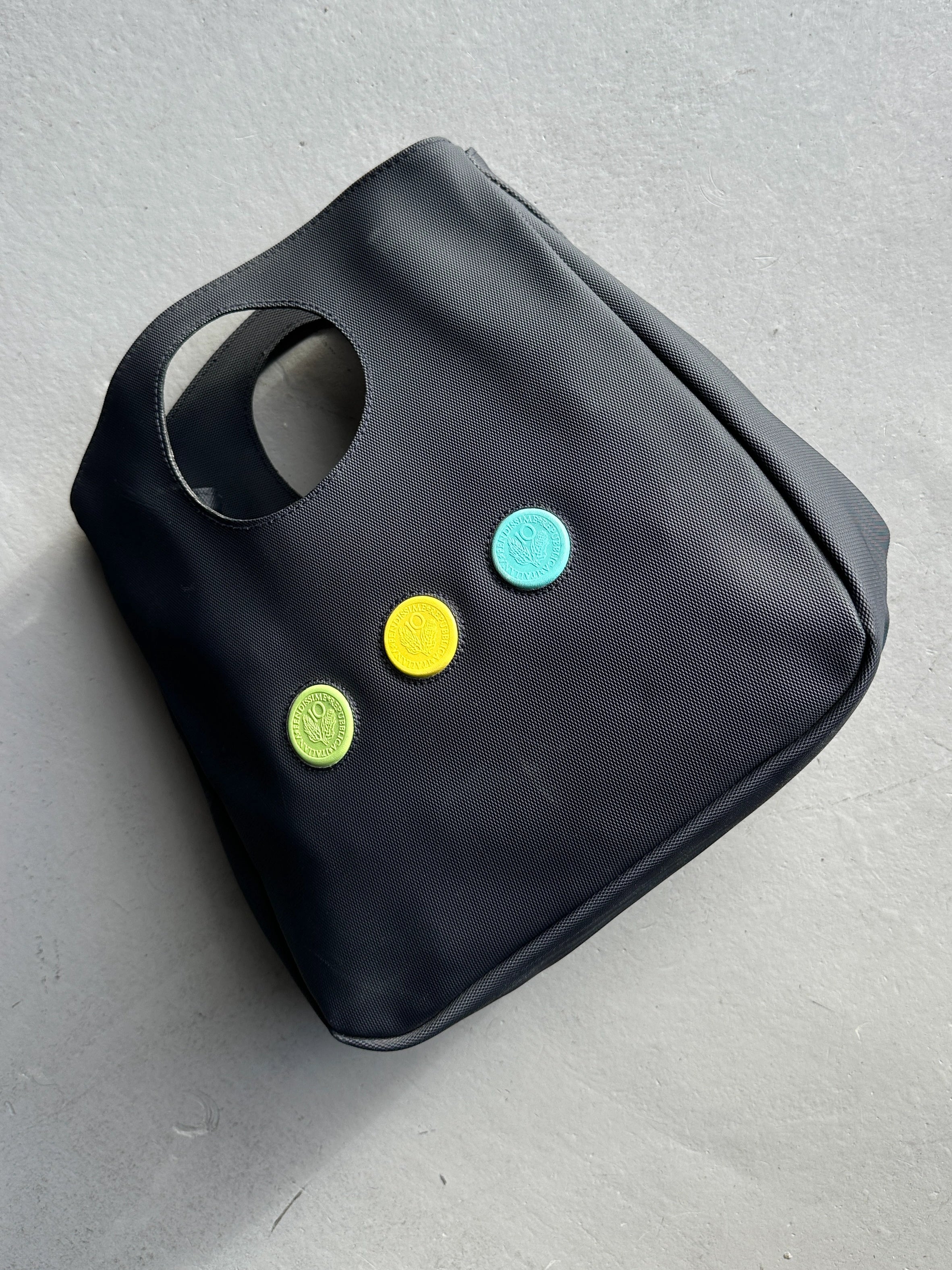 FENDISSIME - 1990s CUT OUT HANDLE TEXTURED HANDBAG