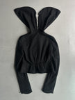 EMPORIO ARMANI - early 2000s FISHTAIL HOOD WOOL JACKET