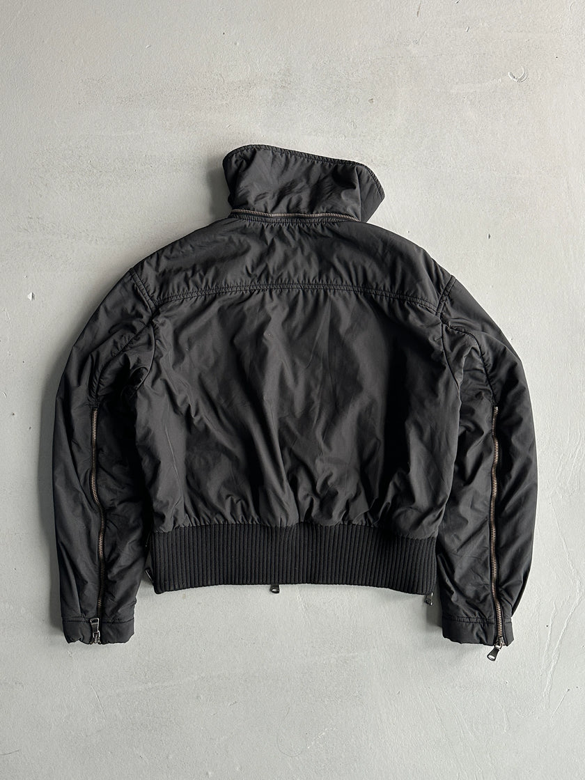 GIANFRANCO FERRÉ - 1990s MULTI ZIP CROP FIT BOMBER JACKET