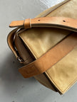 YOHJI YAMAMOTO Y'SACCS - early 2000s RECTANGULAR MESSENGER BAG WITH LEATHER FRONT PANEL