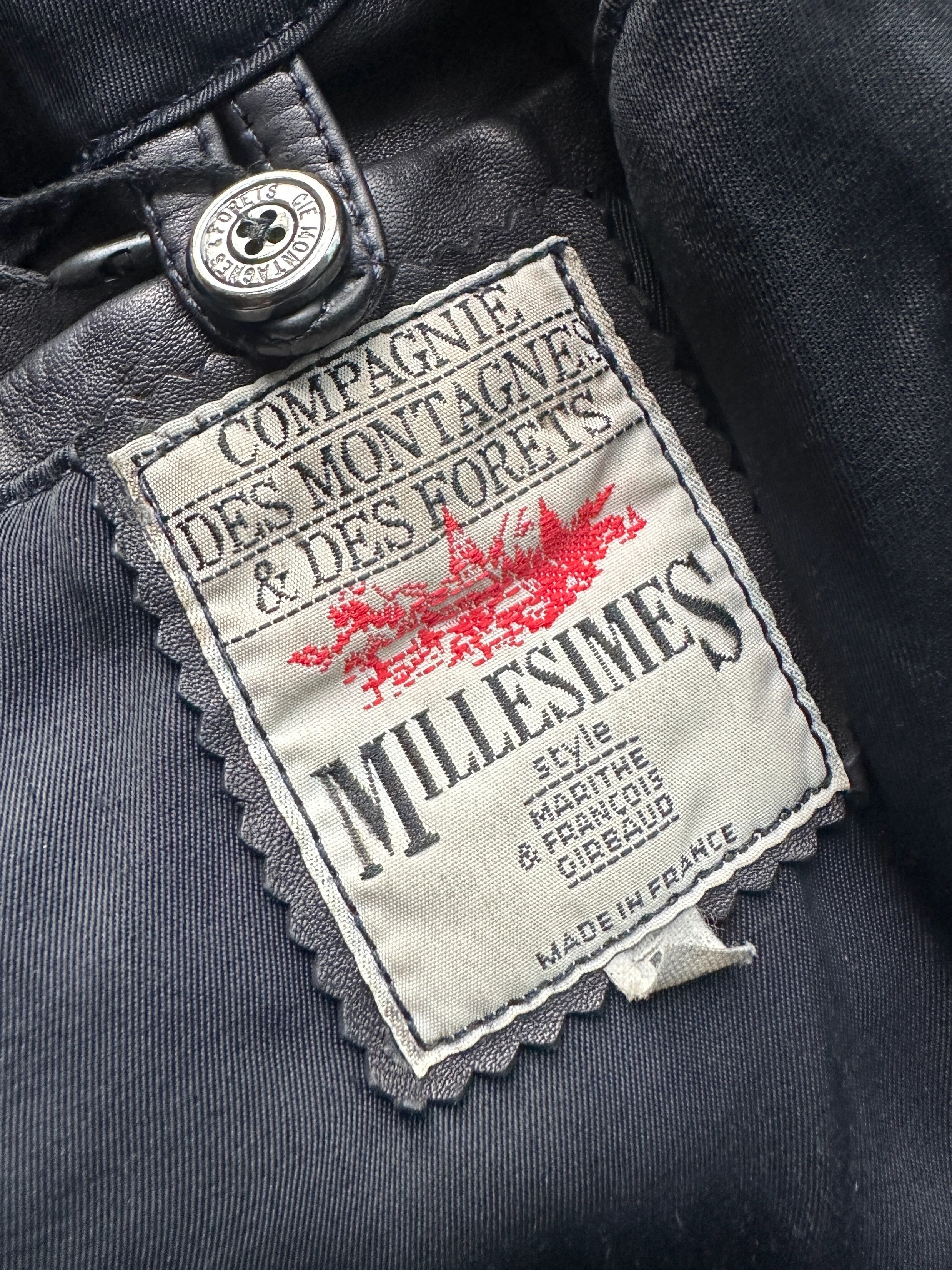 MARITHÉ + FRANÇOIS GIRBAUD X COMPAGNIE DES MONTAGNES & DES FORETS - 1980s LAYERED FRONT LEATHER JACKET