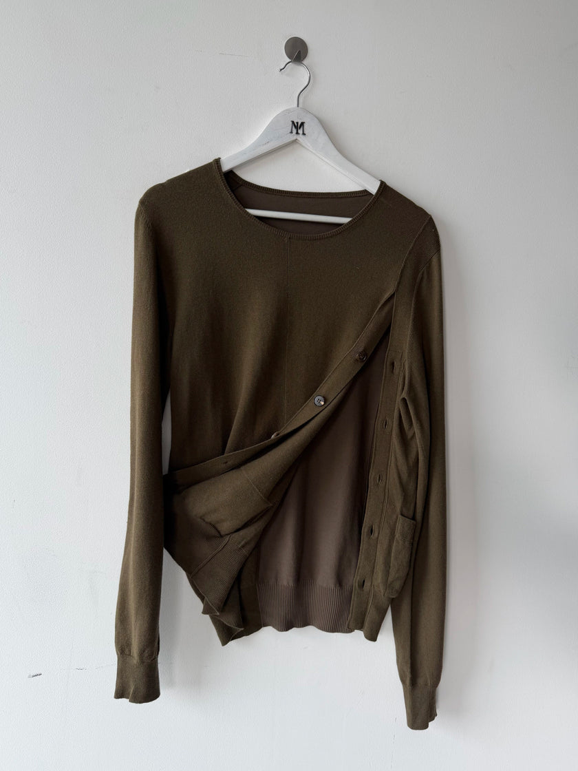 MARTIN MARGIELA - S/S 2017 DECONSTRUCTED SOFT KNIT JUMPER WITH SIDE BUTTONS