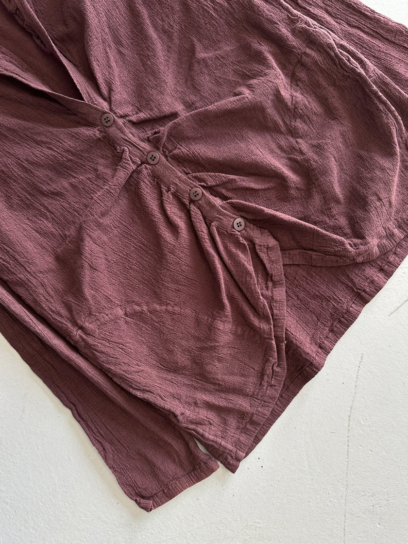 ISSEY MIYAKE ME - S/S 2004 RUCHED FRONT LONG SLEEVE TOP