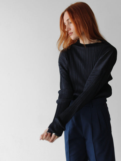 ISSEY MIYAKE PLEATS PLEASE - F/W 2000 PLEATED LONG SLEEVE TOP