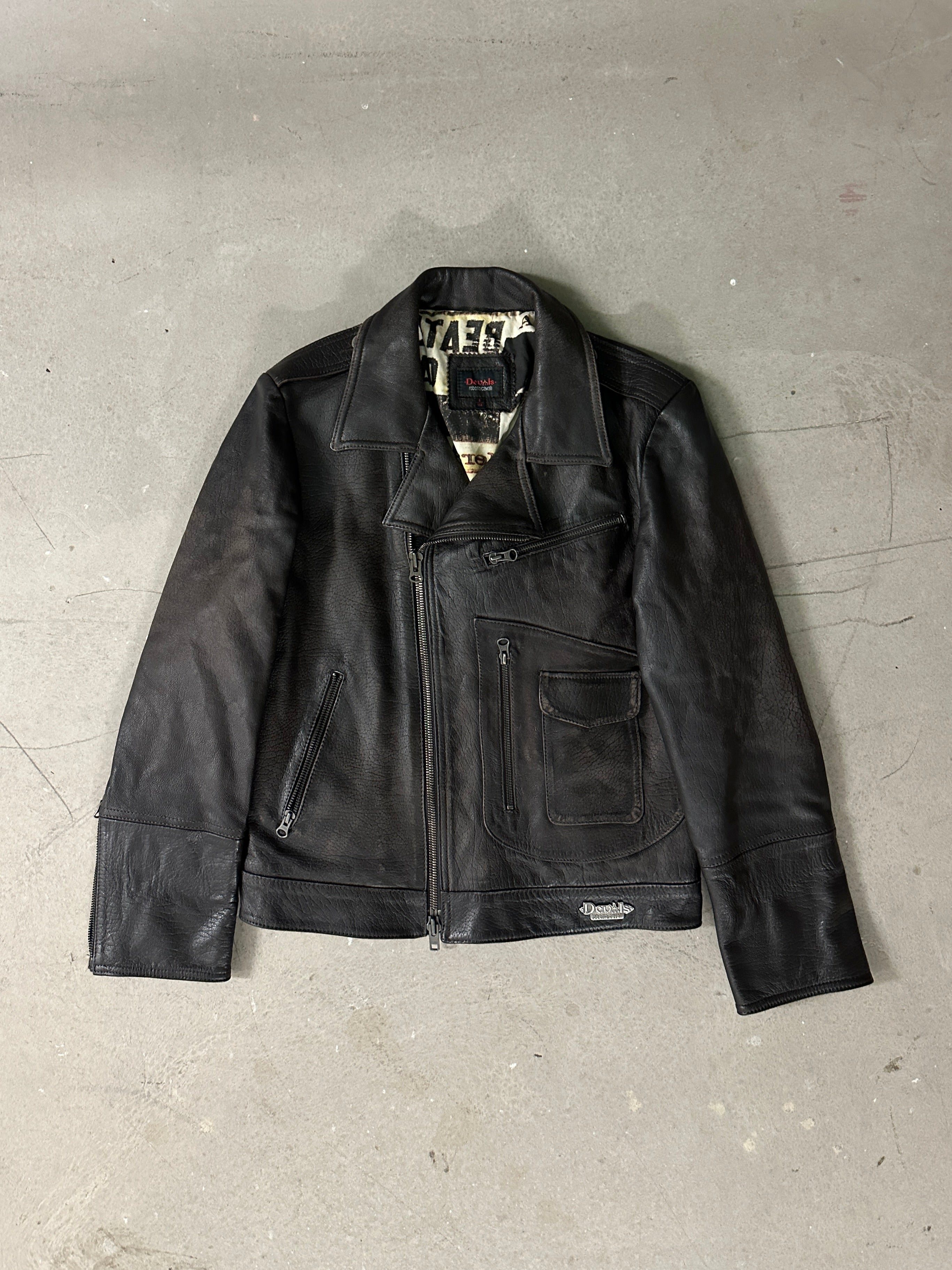 ROBERTO CAVALLI- 2004 LEATHER BIKER JACKET