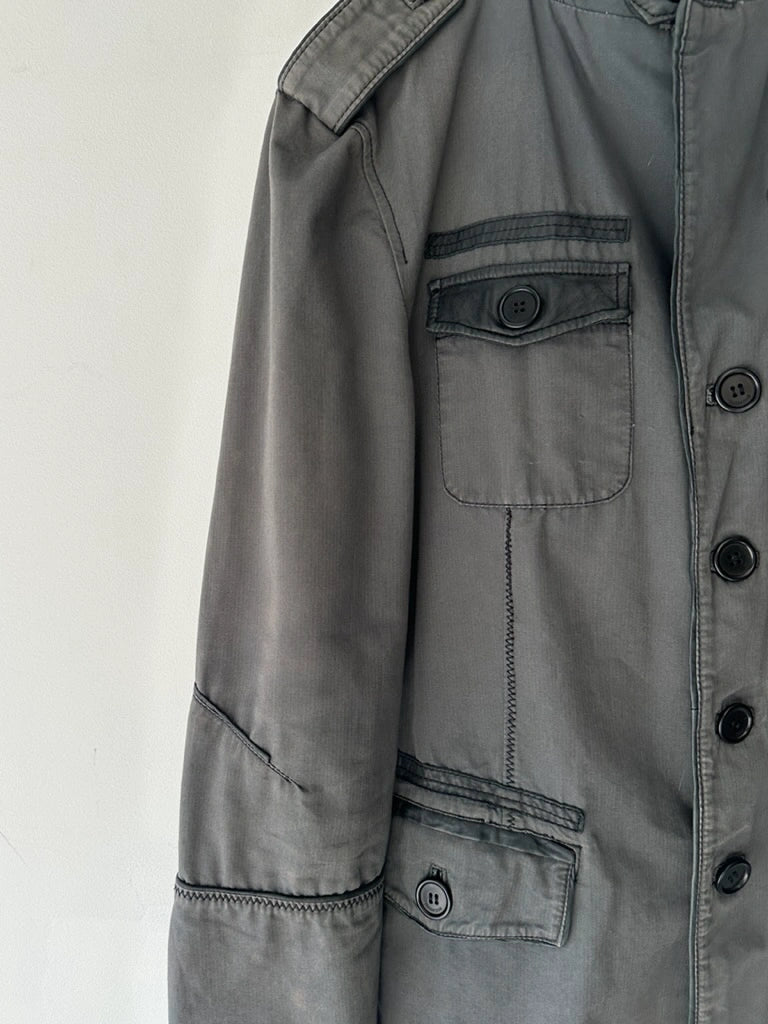 BIKKEMBERGS - S/S 2008 JACKET WITH LEATHER PANELS