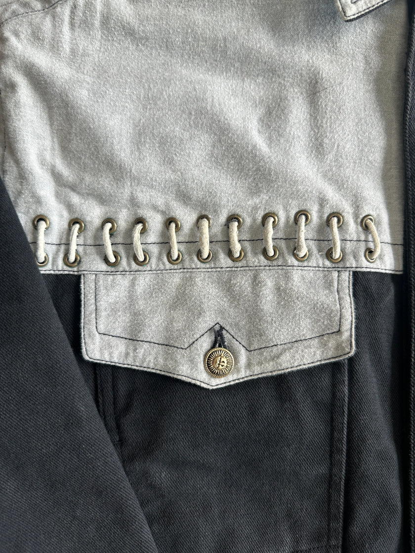 VERSACE - 1980s DENIM BOMBER JACKET