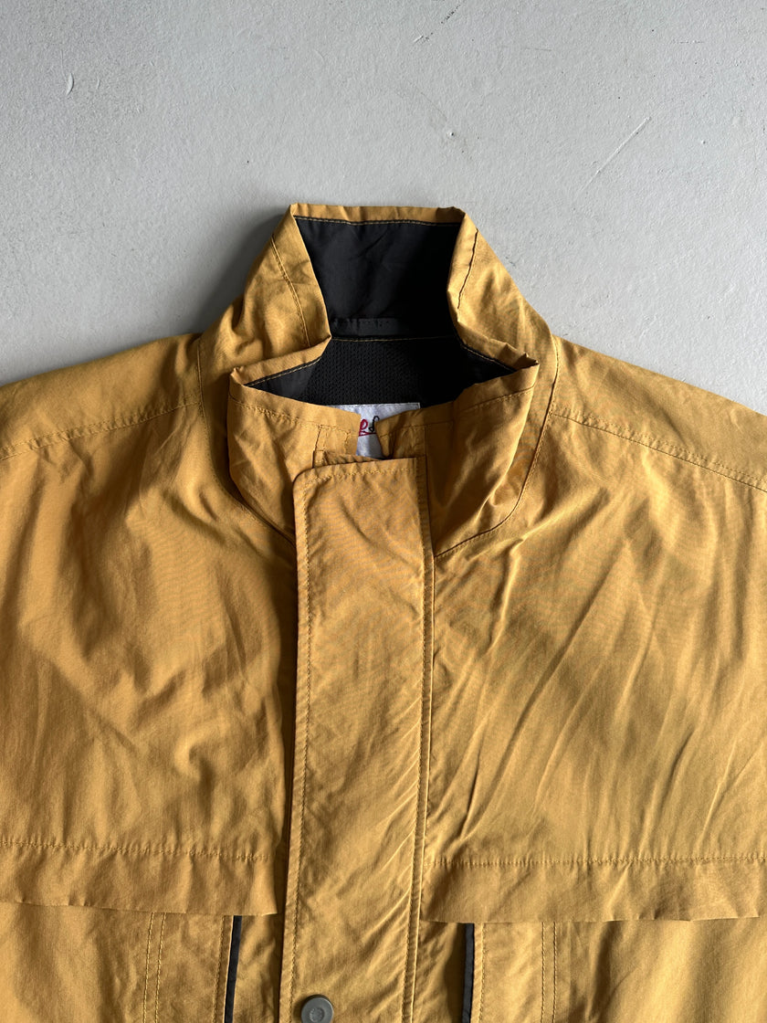 PAUL SMITH RED - 1990s WATERPROOF FUNNEL NECK PARKA