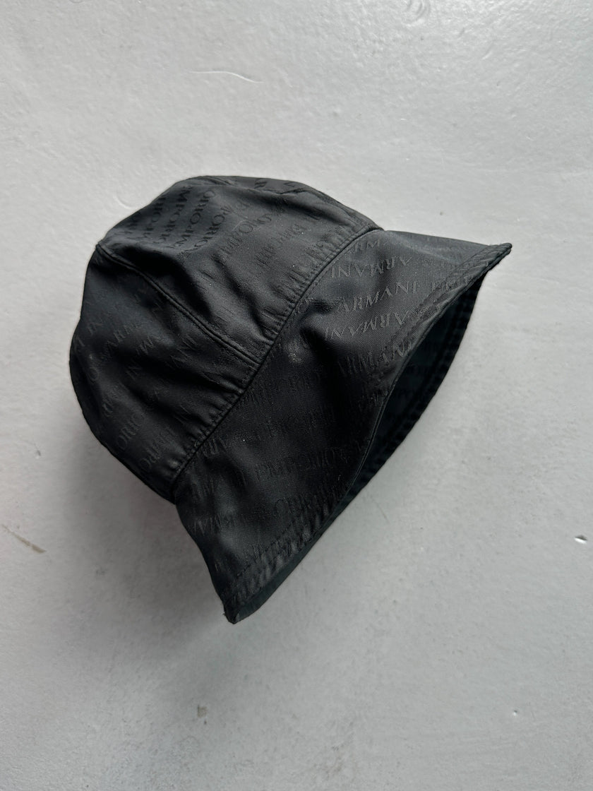 EMPORIO ARMANI - 1990s MONOGRAM TULIP HAT