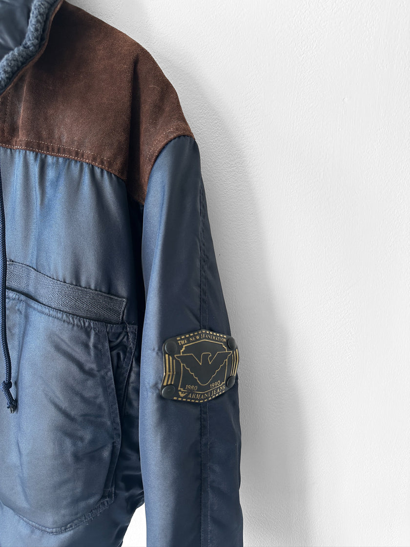 ARMANI JEANS - late 1980s-early 1990s AVIATOR BOMBER JACKET
