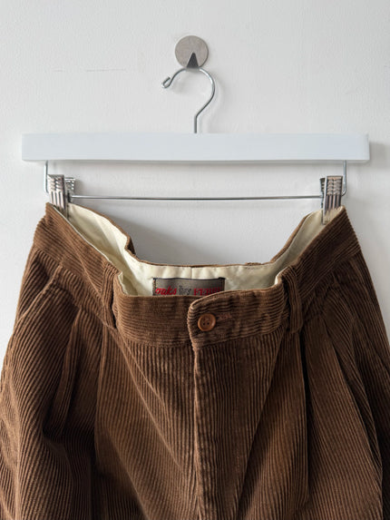 GIANFRANCO FERRÉ - 1990s CORDUROY FRONT PLEATS TROUSERS