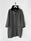 VERSUS VERSACE BY GIANNI VERSACE - early 1990s HERRINGBONE COAT WITH FUR COLLAR