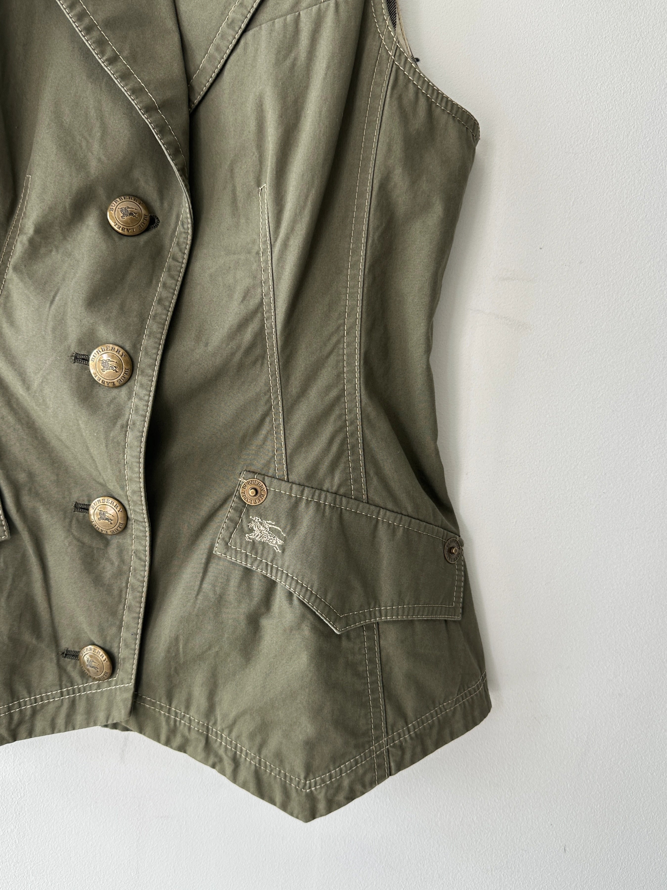 BURBERRY BLUE LABEL - early 2000s BUTTONED VEST GILET