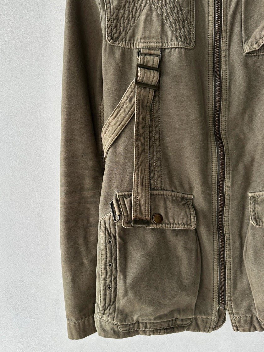 HALB BY KIMINORI MORISHITA  - 2000s STRAIGHT FIT JACKET WITH BONDAGE DETAILS
