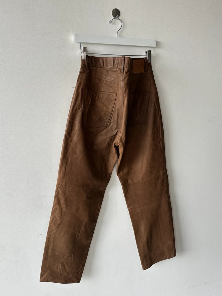 CHEVIGNON - early 1990s LEATHER TROUSERS