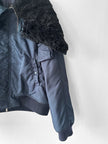 VERSACE - F/W 2003 NYLON BOMBER JACKET WITH OVERSIZED HOOD