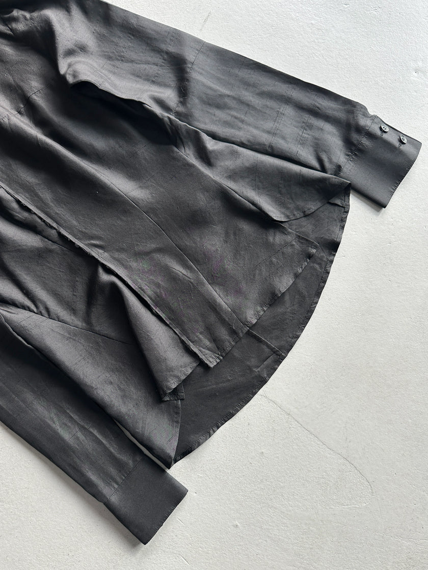 YOHJI YAMAMOTO - S/S 2003 OVERSIZED BOW NECK SILK BLOUSE