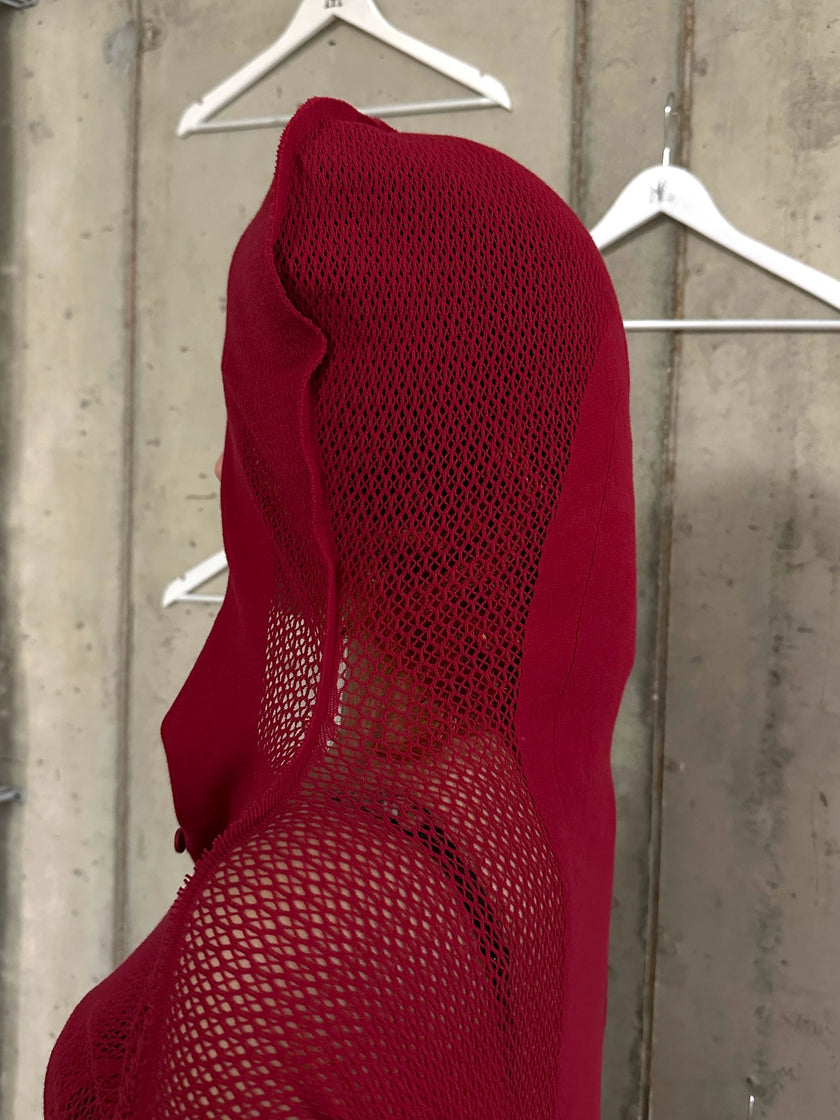 ISSEY MIYAKE - 2000s MESH KNIT LONG CARDIGAN