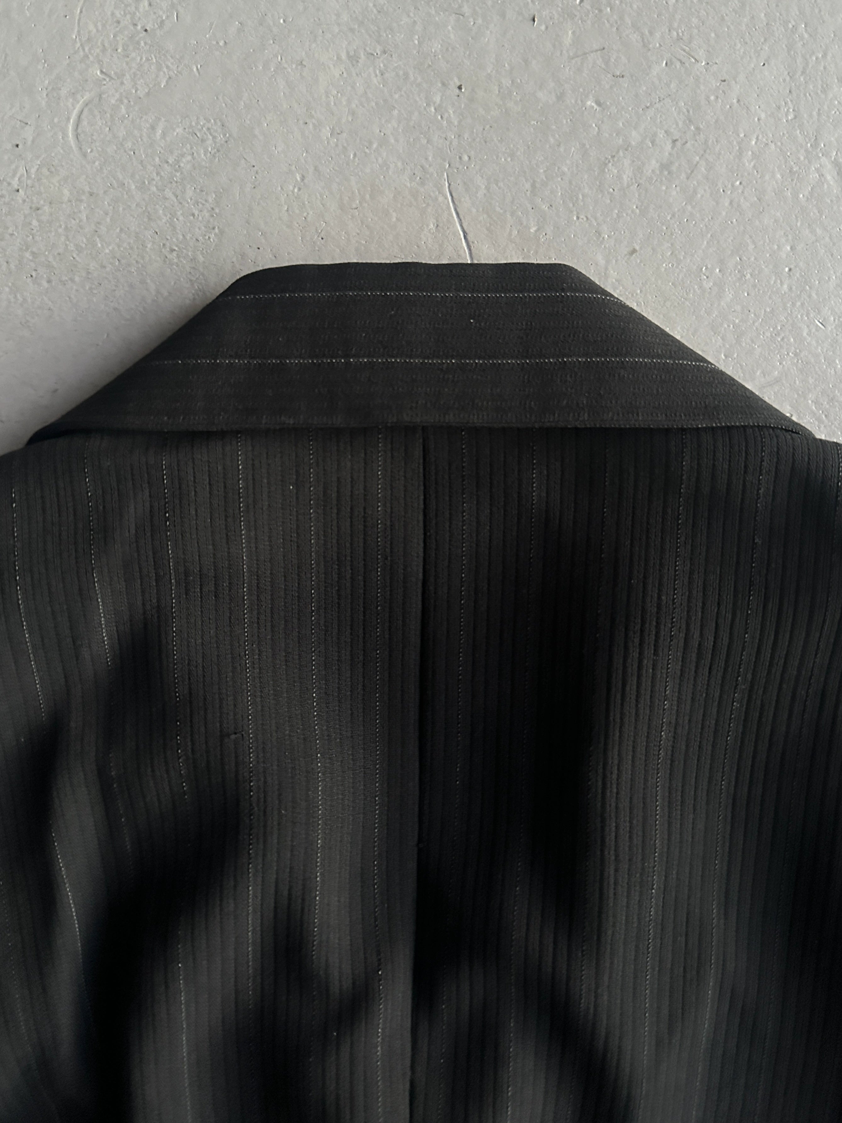 EMPORIO ARMANI - F/W 2001 PINSTRIPE SUIT WITH FLARED LEG TROUSERS