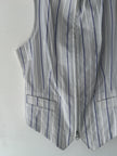 YOHJI YAMAMOTO -  late 2010s STRIPED VEST WITH TWO WAY FRONT ZIP