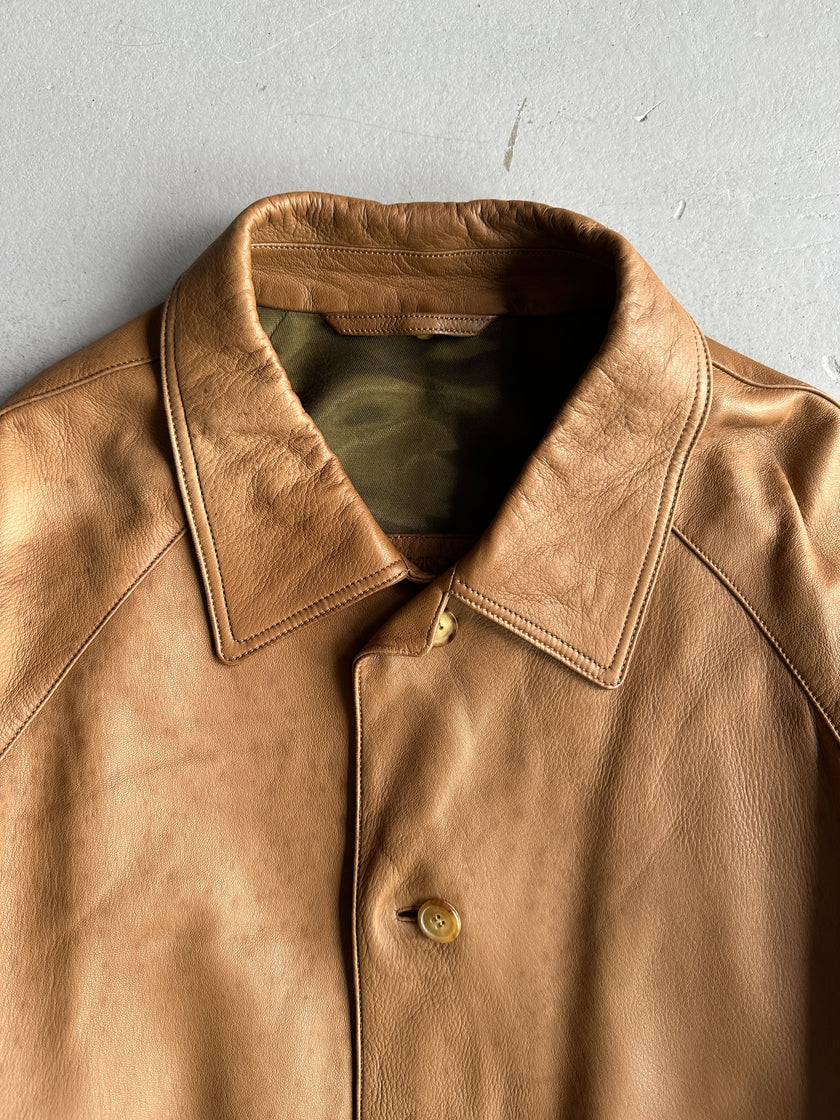 LOEWE - 1990s SOFT LEATHER BOMBER JACKET