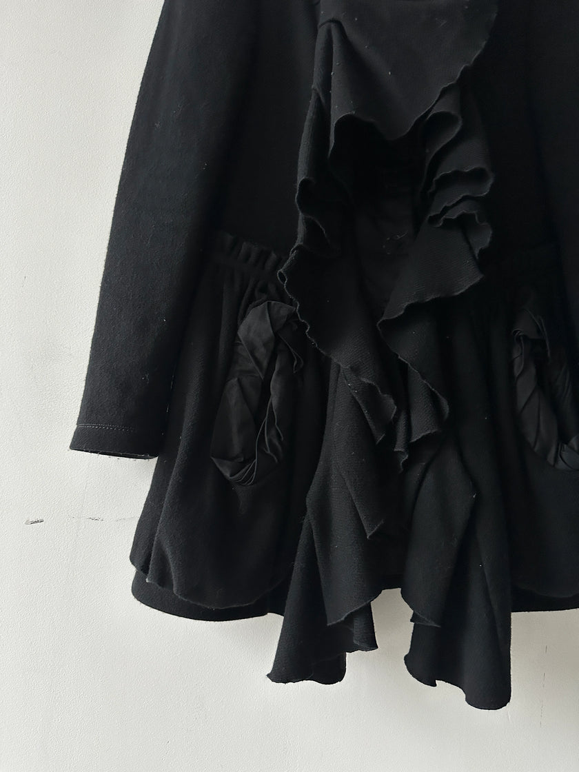 MARITHÉ + FRANÇOIS GIRBAUD - F/W 2009 RUCHED FRONT WOOL JACKET WITH CORSET INNER LAYER