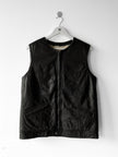 1990s REAL SHEARLING LEATHER VEST GILET JACKET
