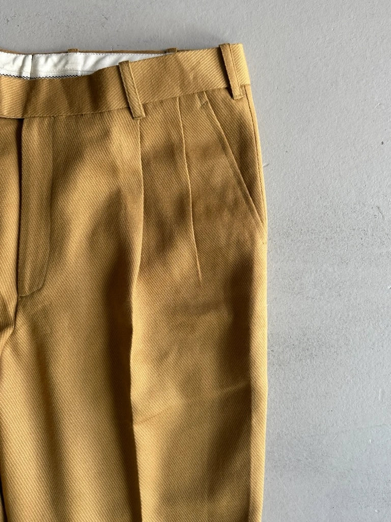 1990s FRONT PLEATS TAILORED TROUSERS WITH TURN UP HEMS