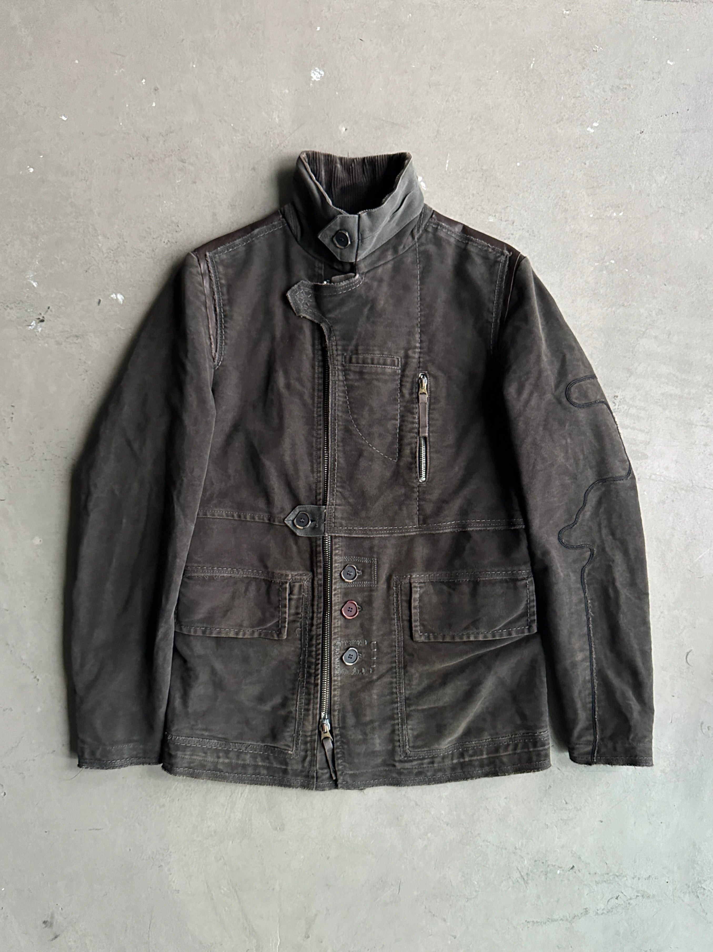 MARITHÉ + FRANÇOIS GIRBAUD - 2000s CARGO JACKET WITH CORDUROY COLLAR